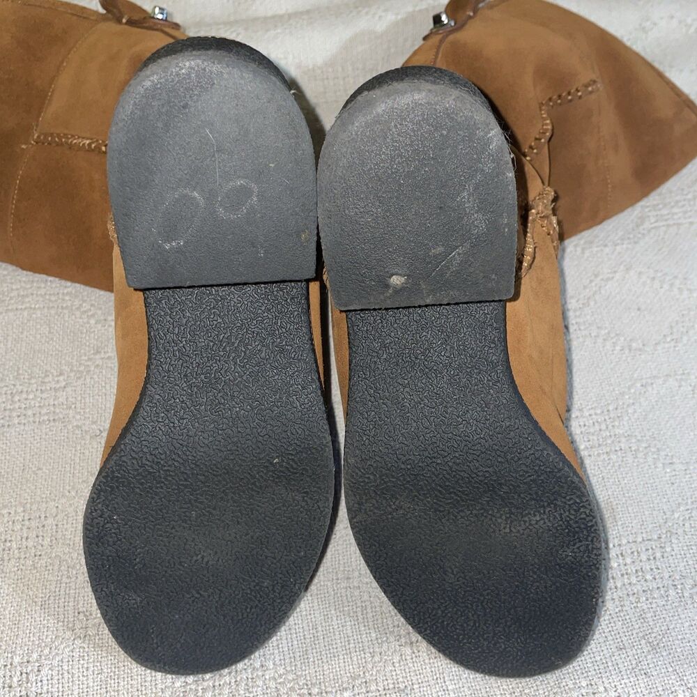 Coach Women’s Knee Boots Size 6.5 M Brown Suede Leather Going Out Party Fun - Picture 6 of 12